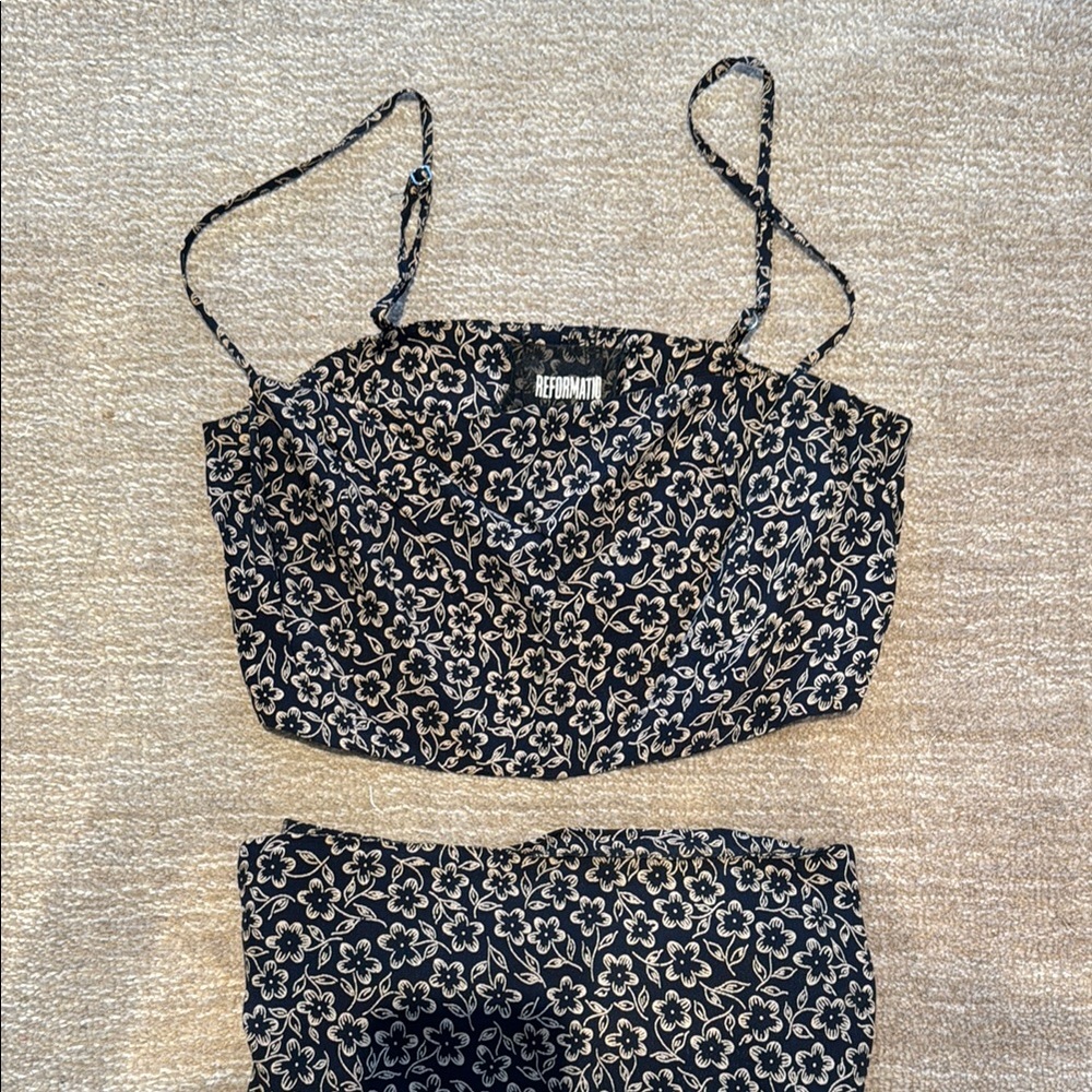Reformation Crop Top and Skirt Set